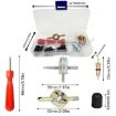 33pcs Tire Valve Core Tool & Repair Kit for Car Bicycle, Spec B - 3