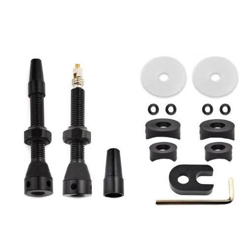 44mm Black Tubeless French Valve for Mountain Road Bike - 1