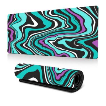 Abstract Fluid Mouse Pad - Large Desk Mat 300x700x2mm Gamer Office - 1
