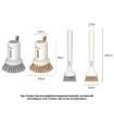 ecoco 2pcs Pot Washing Brush: Short & Long Handle, Simple White - 4