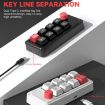 MKESPN 8-Key Wired Gaming Mechanical Keyboard With Knob (Black) - 6