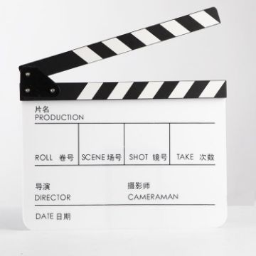 Wooden Director Board Shooting Movie Clapper With Chinese Large White - 1
