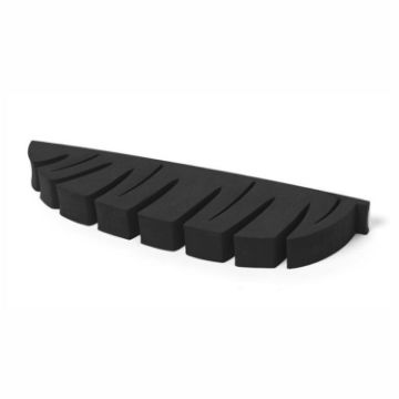 Leaf Shape Wall-mounted Makeup Brush & Toothbrush Rack (Black) - 1