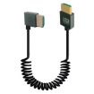 8K 60Hz HDMI 2.1 Cable 0.5m, Right Bend, Spring Design - 1