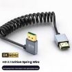 Mini HDMI Left Bend 8K 60Hz HDMI 2.1 Spring Cable 0.5m - 3