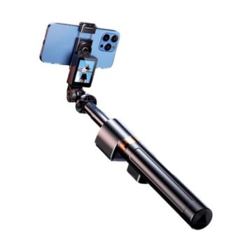 Mobile Phone Screen Mirroring Selfie Stick with Tripod Stand (Black) - 1