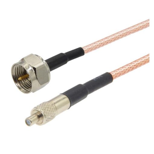 50cm RG316 Coaxial RF Cable F Male To TS9 Female Jumper - 1