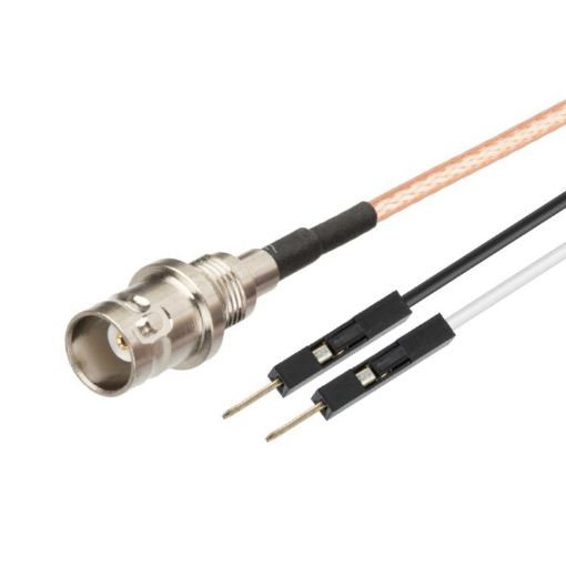 BNC Female to Dual DuPont Male RG316 Adapter Cable (1m) - 1