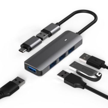 Blueendless 4-in-1 Type-C HUB Docking Station with USB3.0 Ports - 1