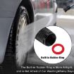 Car Modification Aluminum Tire Valve Caps, Red Strip Grid (2 Sets) - 5