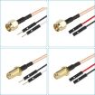 SMA Male to Dual DuPont Male RG316 RF Adapter Cable 0.3m - 2