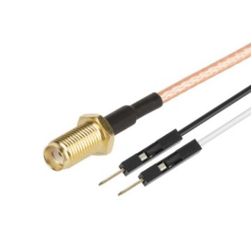 SMA Female to Dual DuPont Male RG316 Extension Cable (1m) - 1