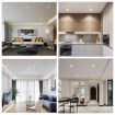 15W RGB+White Dimmable Ceiling Lamp with Remote, 220V Round Recessed - 5