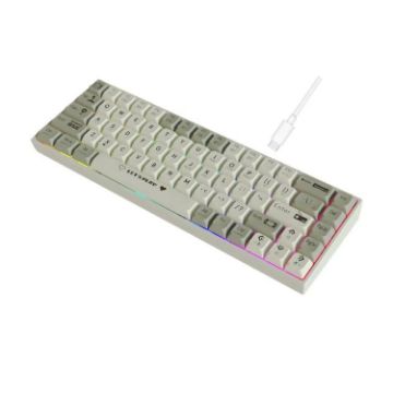 Ajazz AK680 Wired 68-Key Hot-Swappable Gaming Keyboard (Red Axis) - 1