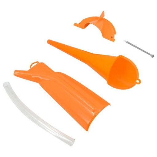 3pcs Harley Motorcycle Oil Diverter & Funnel Set (Orange) - 1