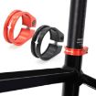 Aluminum 34.9mm Black Bicycle Seatpost Clamp Ring Fittings - 2