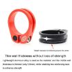 Aluminum 34.9mm Black Bicycle Seatpost Clamp Ring Fittings - 4