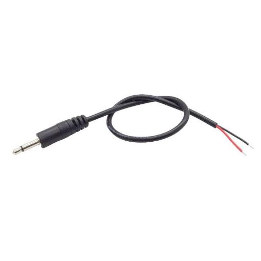 3.5mm Mono Cable 2Pin AUX Audio Power Cord, 25cm - 1