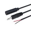 3.5mm Female Mono 2Pin AUX Cable, 25cm Audio Power Cord - 2