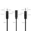 3.5mm Female Mono 2Pin AUX Cable, 25cm Audio Power Cord - 3