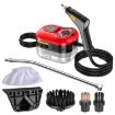 YAERDUN 1500W Steam Cleaner, Digital, 220V EU Plug (Red Black) - 1