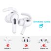 AhaStyle PT189 Silicone Ear Hooks for AirPods Pro 2, White, Small - 2