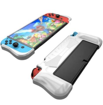 Switch OLED TPU Protective Cover with 2 Card Slots (White) - 1