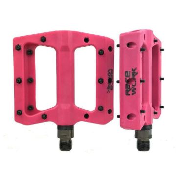 RACEWORK RK091 Pink Mountain Bike Nylon Fiber Anti-slip Pedals - 1