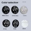 RGB LED Wall Clock with WiFi App Control and Alarm (White/Black) - 3