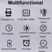 RGB LED Wall Clock with WiFi App Control and Alarm (White/Black) - 4