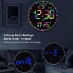 11.6" RGB Wall Clock, Remote-Controlled, Multi-Functional, Bamboo - 6