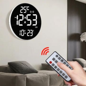 11.6-Inch Multi-Functional Wall Clock with Remote Control - 1