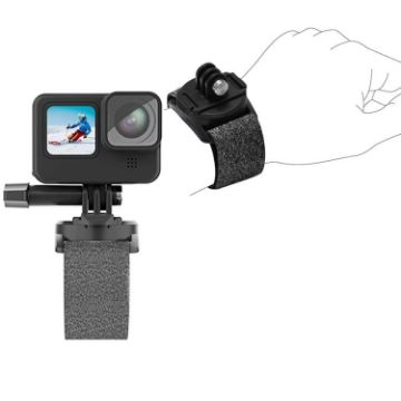 TELESIN Sports Camera Steering Wrist Mount Strap (Gray Black) - 1
