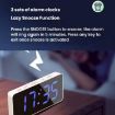 RGB Digital Alarm Clock, 11 Colors, 6 Brightness Levels, 2 Alarms - 4