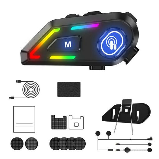 C5 IPX7 Waterproof Cycling Helmet Bluetooth Headset with Mics - 1