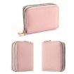 Women's Double Zipper PU Wallet - Large Capacity Card Holder (Black) - 3