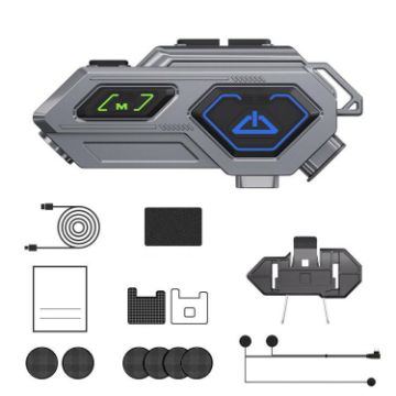 C8Pro Bluetooth Helmet Headset IPX7 Waterproof with Flashlight - 1