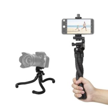 YUNTENG 3280 Black Octopus Tripod with 3-Way Pan Head Holder - 1