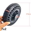 7x2 7-Inch Power Wheelchair Honeycomb Solid Tire Wheel Set - 3