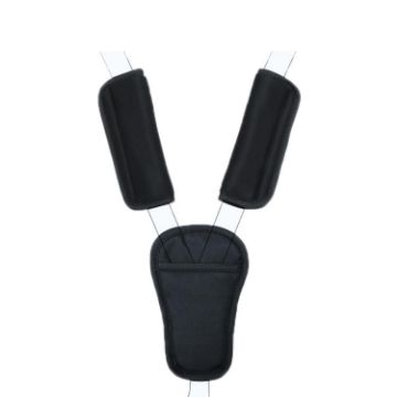 Black Nylon Baby Stroller Seat Belt Shoulder Guard, 3pcs/Set - 1