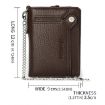 Dibaoleiou Men Anti-Theft Chain Wallet Zipper Coin Purse (Black) - 4