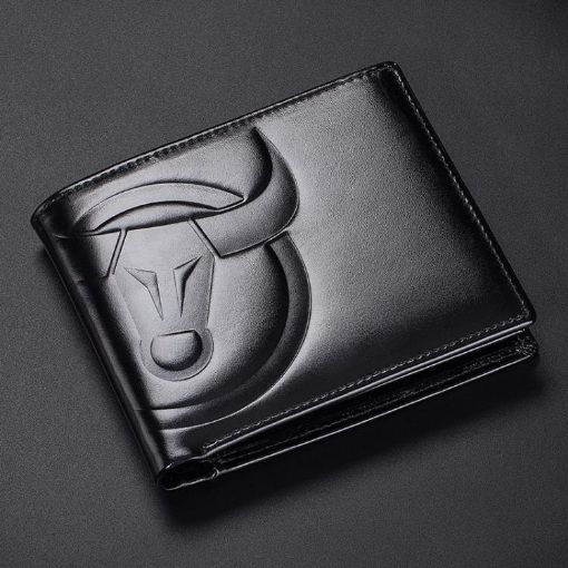 BULL CAPTAIN RFID Anti-theft Cowhide Wallet, Multiple Card Slots - 1