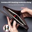 BULL CAPTAIN RFID Cowhide Wallet, Multiple Card Slots (Coffee Vertical) - 6