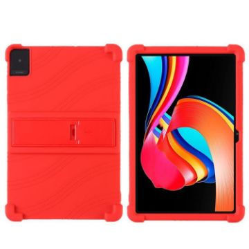 TCL TAB 10L Gen 2 Shockproof Silicone Case with Holder (Red) - 1