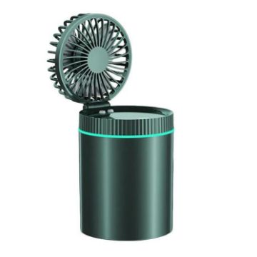 F98 Portable Fan Humidifier with Lights, Battery (Green) - 1