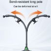 Bendable Hose Car Phone Holder with Large Suction Cup (Gray) - 5