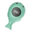 Cartoon Whale LED Screen Smart Baby Bath Thermometer IPX7 Green - 1
