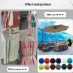 2.7M 8-Rib Double Top Patio Umbrella Replacement Canopy Beige - 3