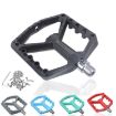 RACEWORK RK579 Blue Nylon Wide Anti-slip Bicycle Bearing Pedals - 2