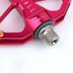 RACEWORK D029 Rose Red CNC Triple Bearing Anti-slip Bicycle Pedals - 5